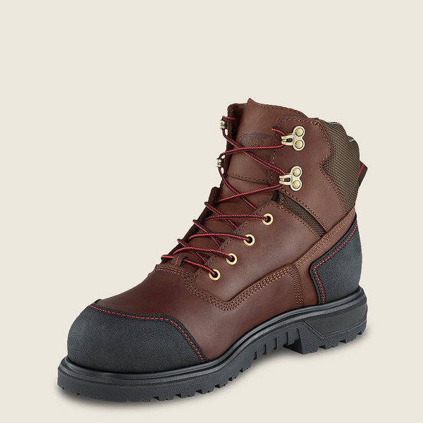 Red Wing Mens Work Boots - Brnr Xp - 6-inch Waterproof Soft Toe - Brown/Black - LVO147608